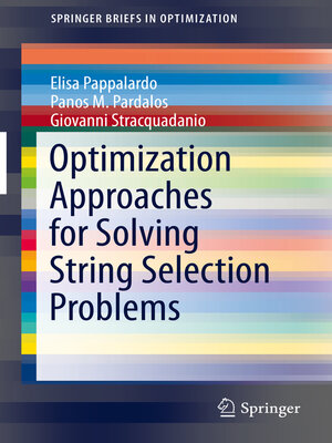 cover image of Optimization Approaches for Solving String Selection Problems